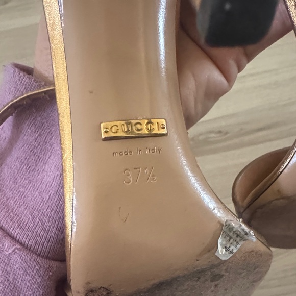 Gucci Metallic Gold Women's Heels - Picture 7 of 9